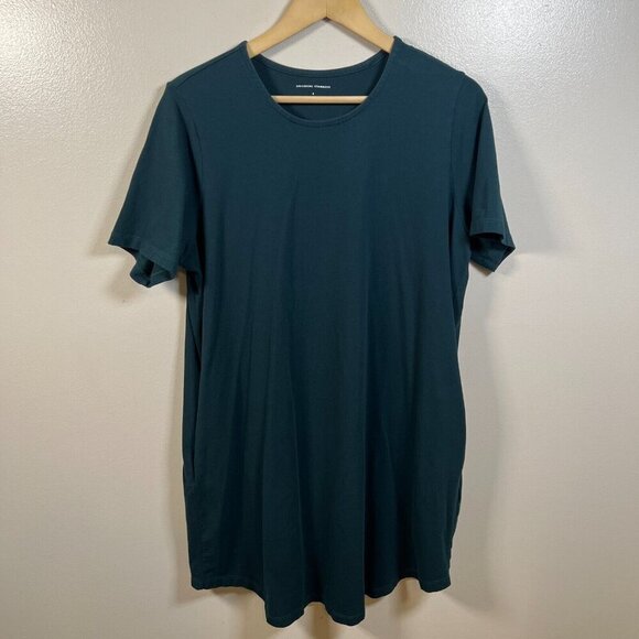 Universal Standard Halie T-shirt Dress Size Small 14/16 Green Minimal Comfy - Picture 1 of 8